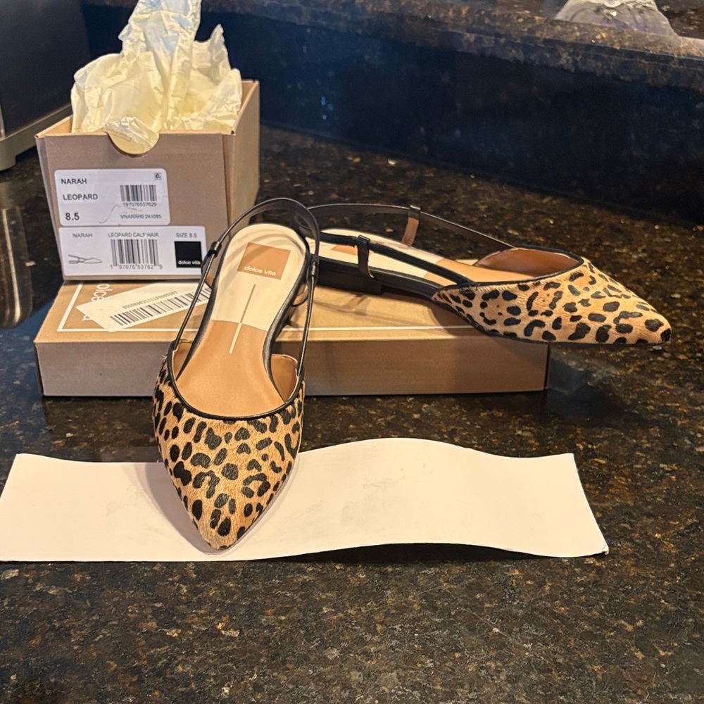 Dolce Vita Tan Leopard Flats